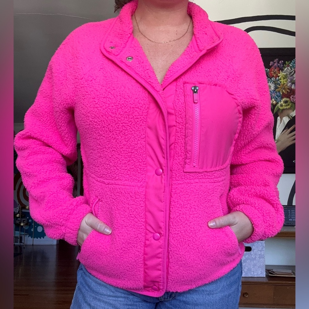 Gap Barbie Pink Fleece Jacket. Size S.